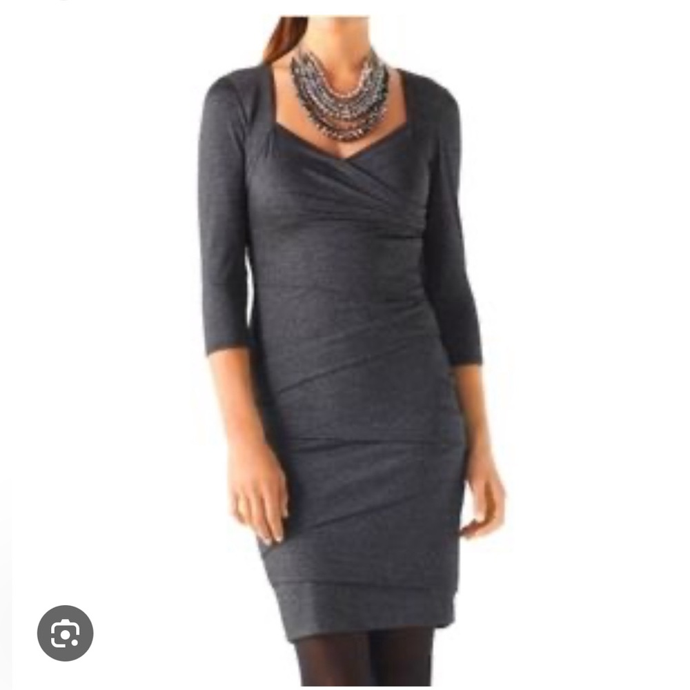 White House Black Market ‘Instantly Slimming’ 3/4 sleeve dress EUC size 12